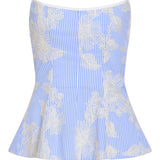 Lola Floral Embroidered Strapless Top