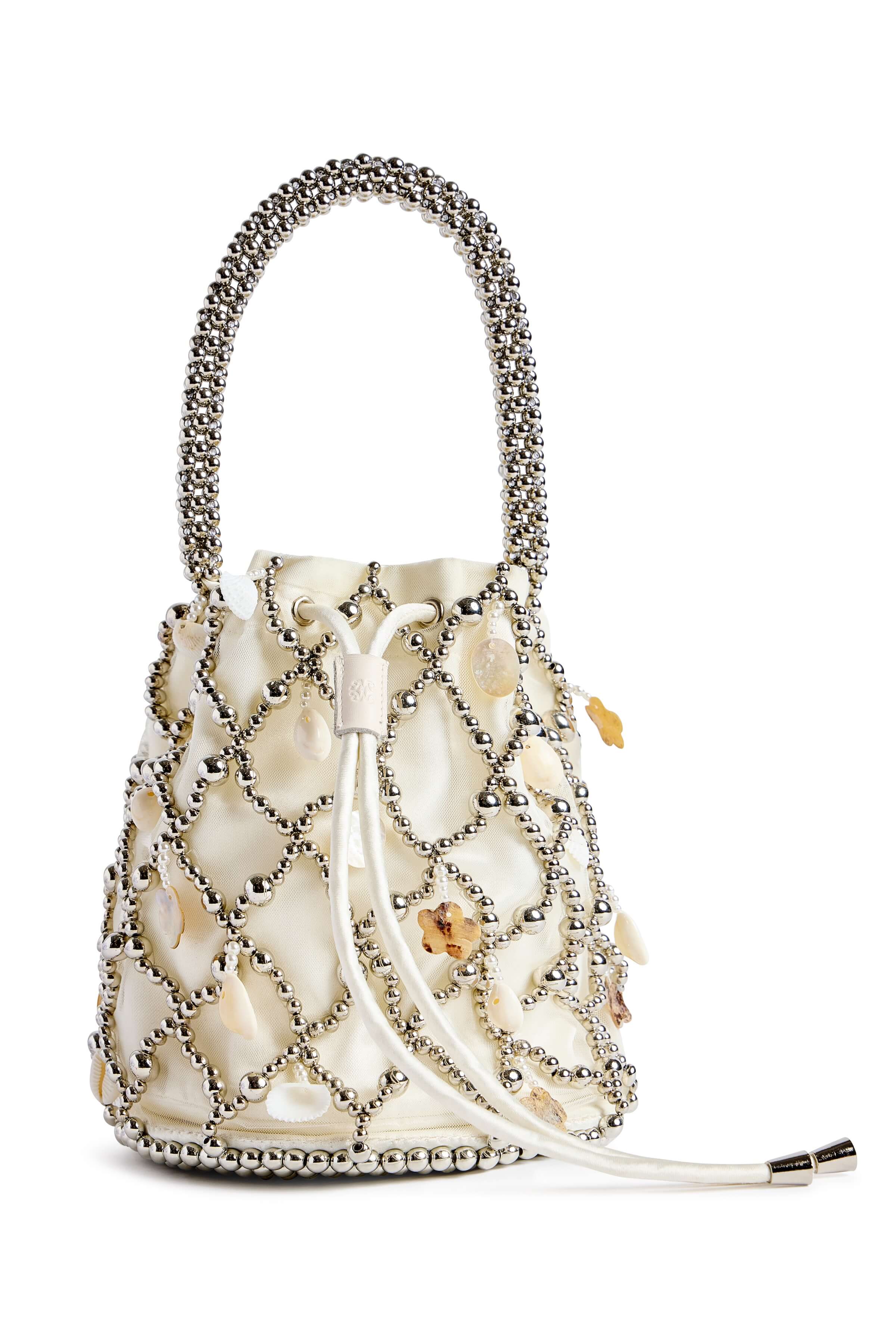 Bella Beaded Seashell Bucket Bag