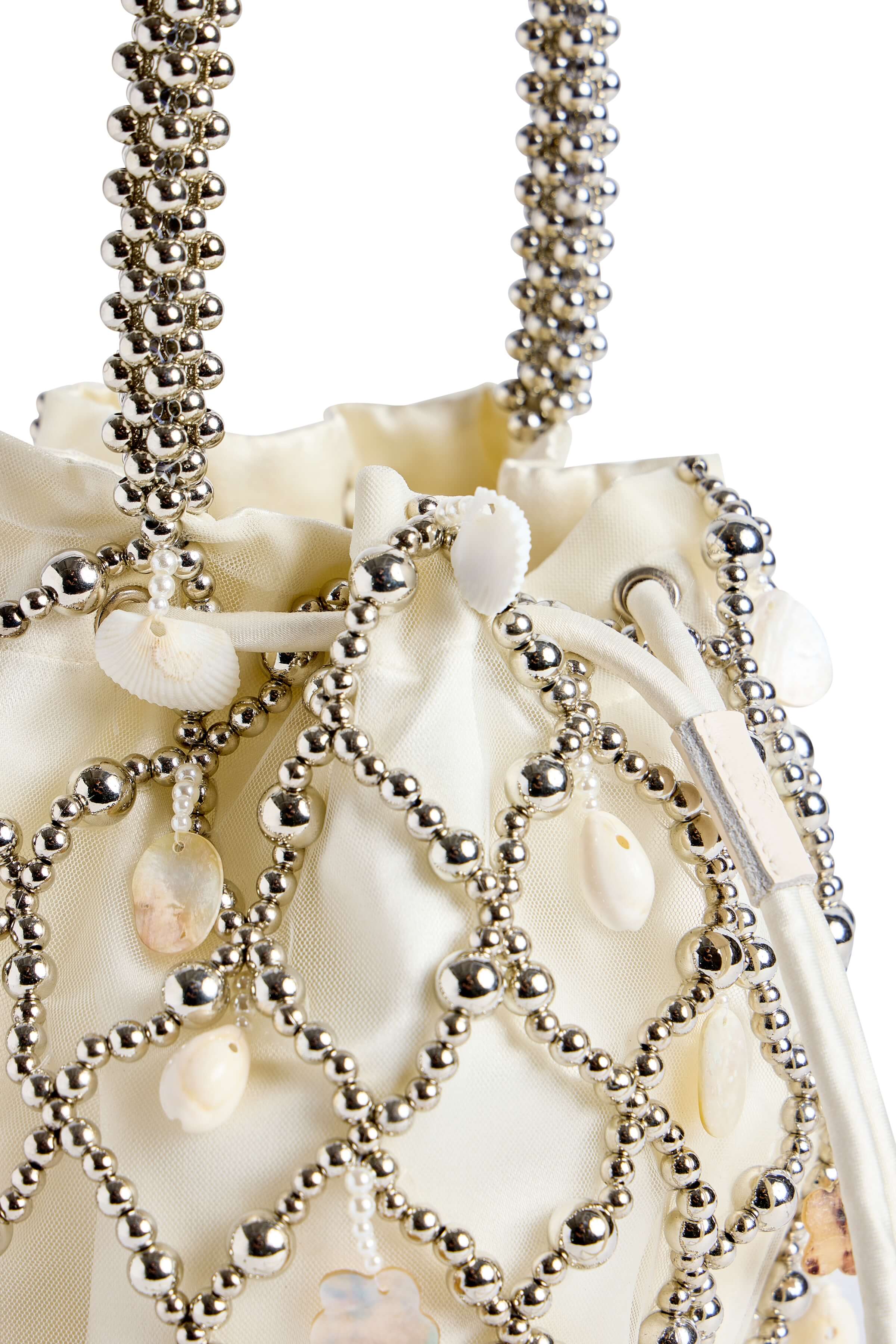 Bella Beaded Seashell Bucket Bag