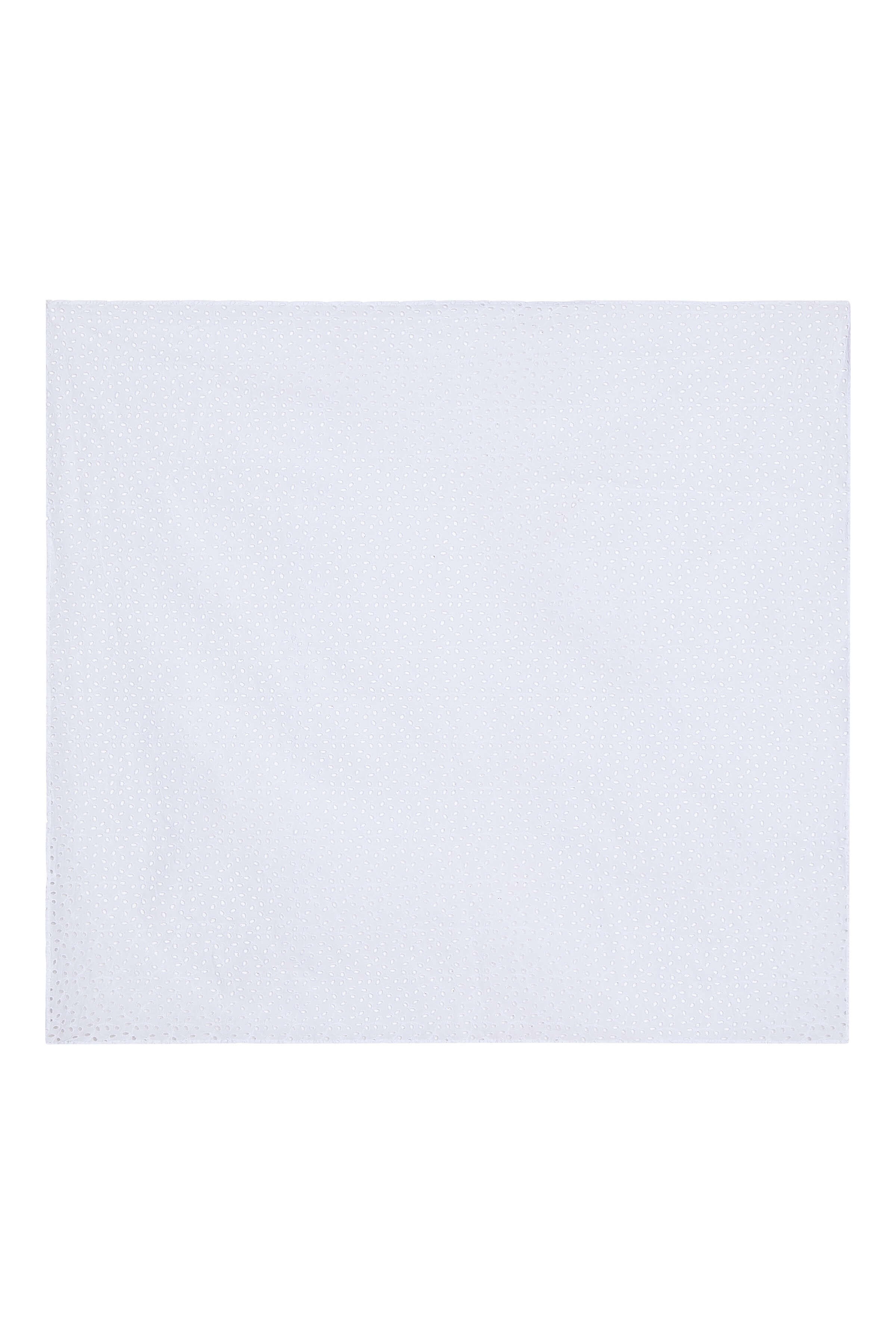 Larkspur White Floral Cotton Eyelet Head Scarf