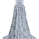 Brielle Prairie Blue Ikat Gown