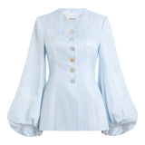 Roiboos Blue Sky Stripe Top