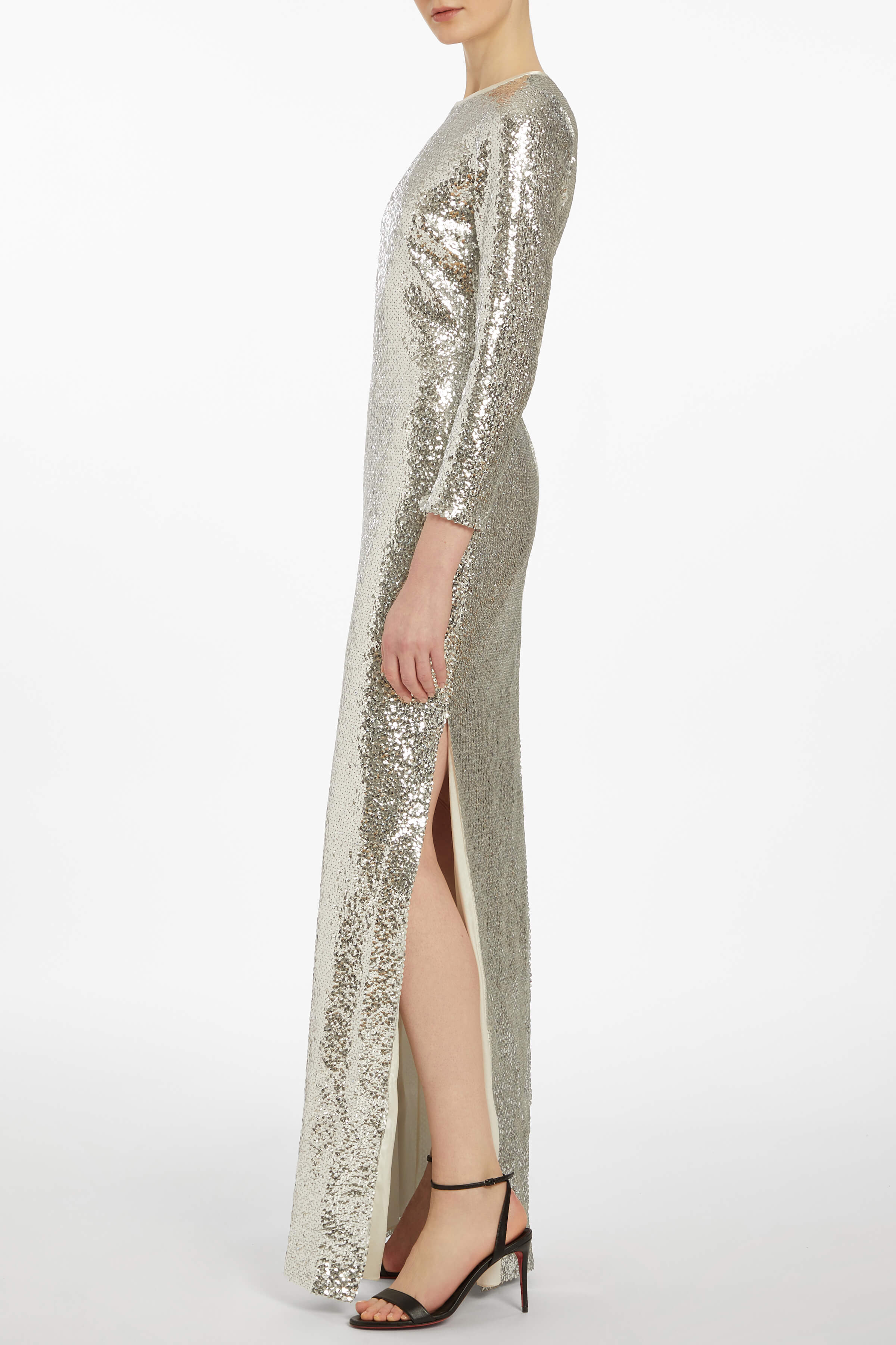 Gianna Silver Sequin Gown
