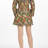 Jane Dark Wild Flower Ikat Mini Dress