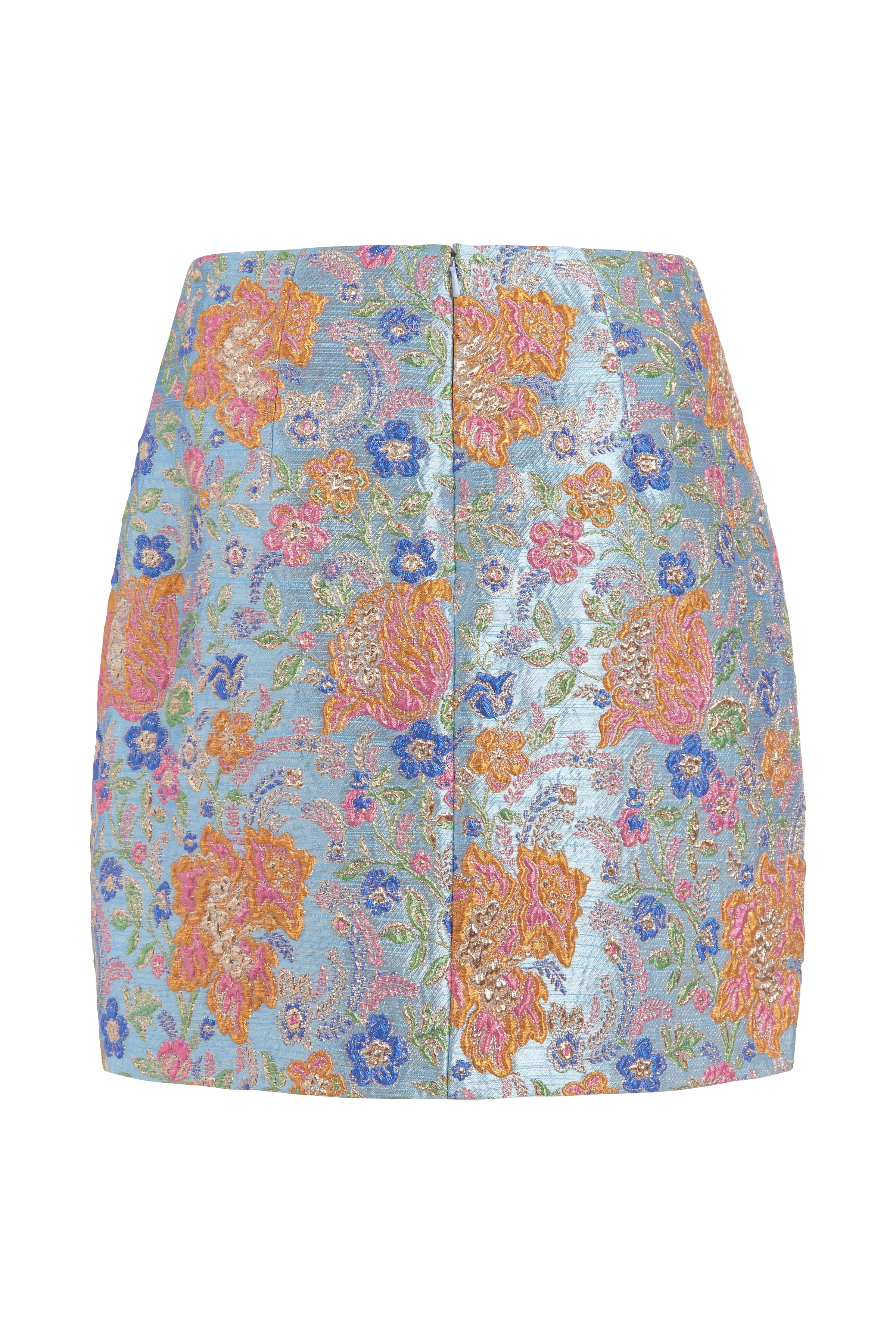 Linette Metallic Floral Brocade Mini Skirt