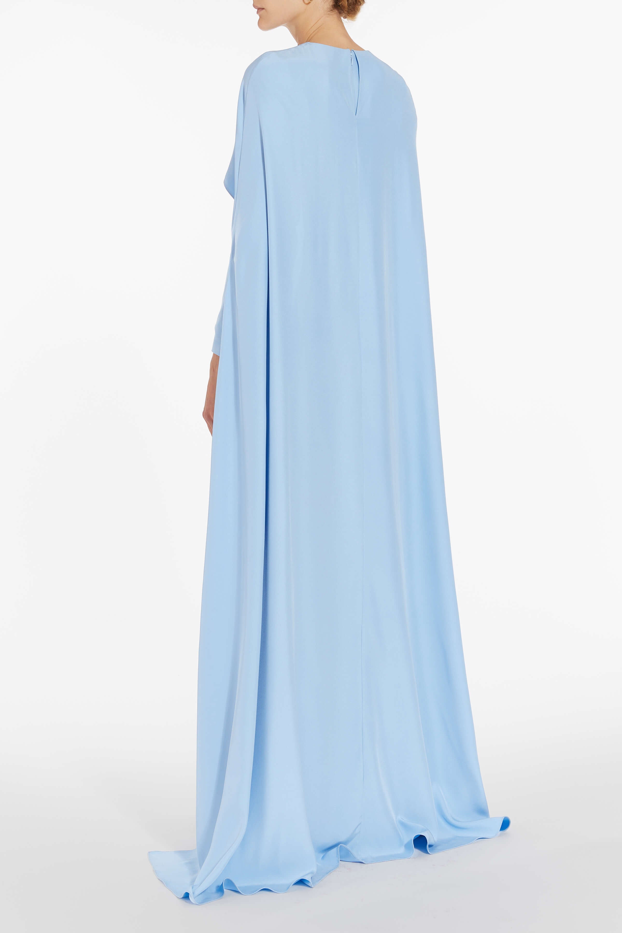 Natasha Powder Blue Cape Gown