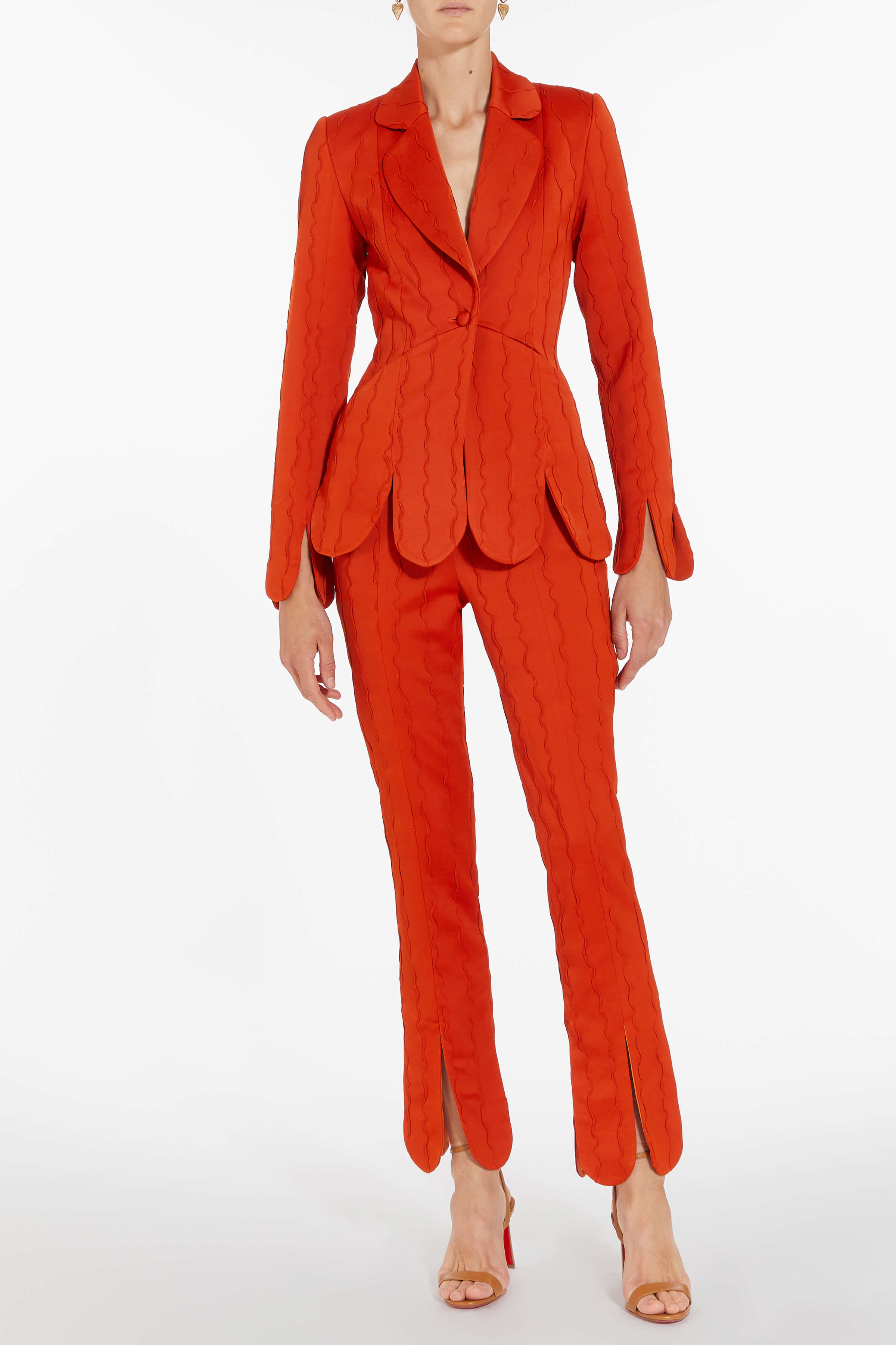 Carrie Orange Wave Blazer