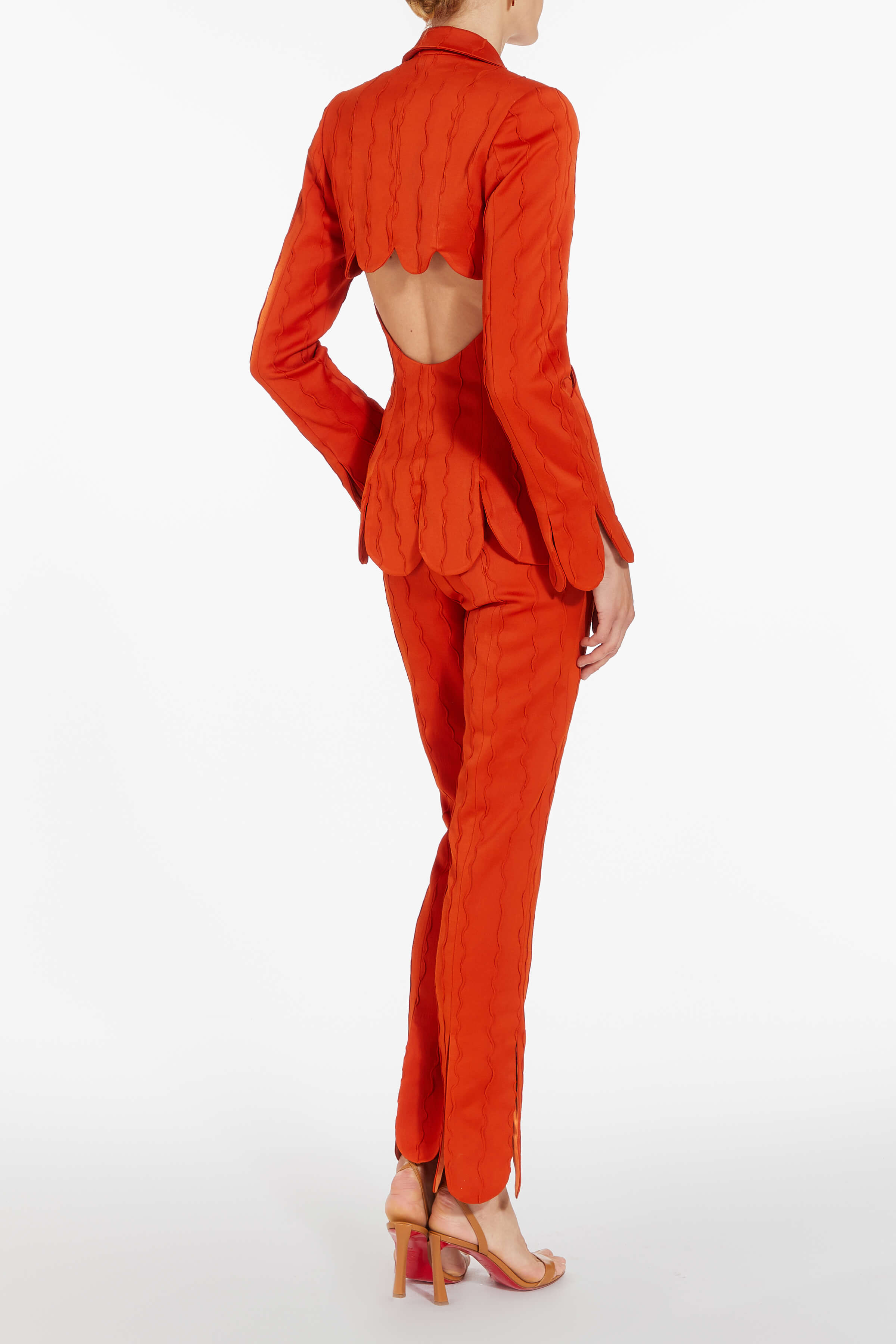 Carrie Orange Wave Blazer