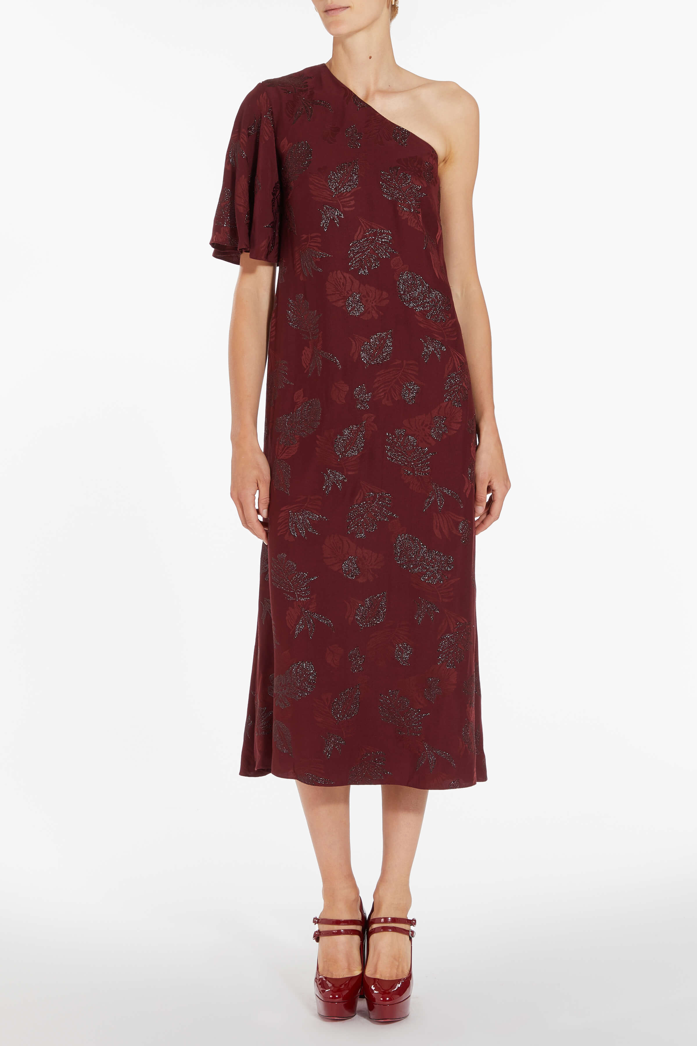 Ronnie Maroon Floral Shift Dress