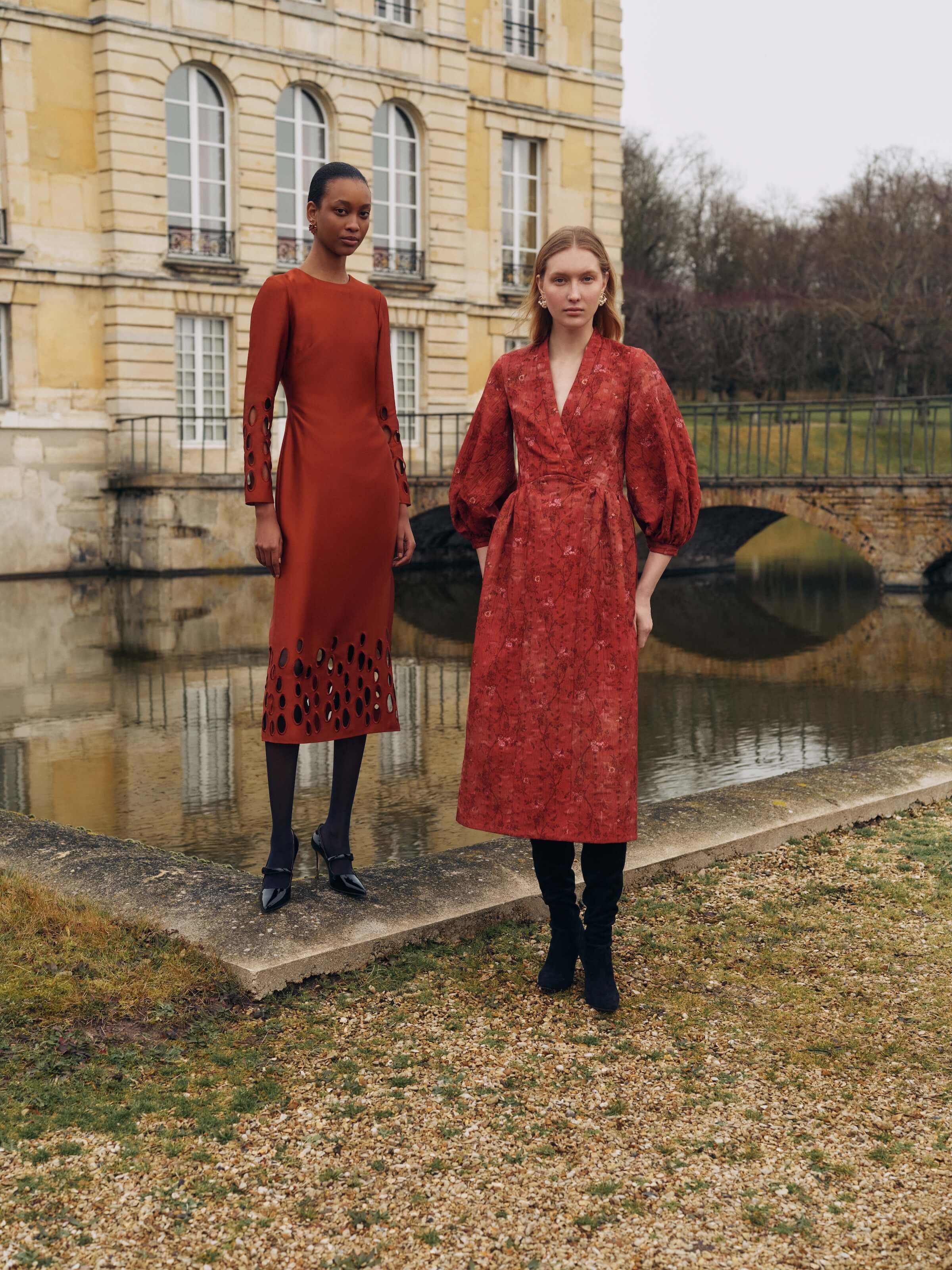 Faye Brocade Wrap Dress