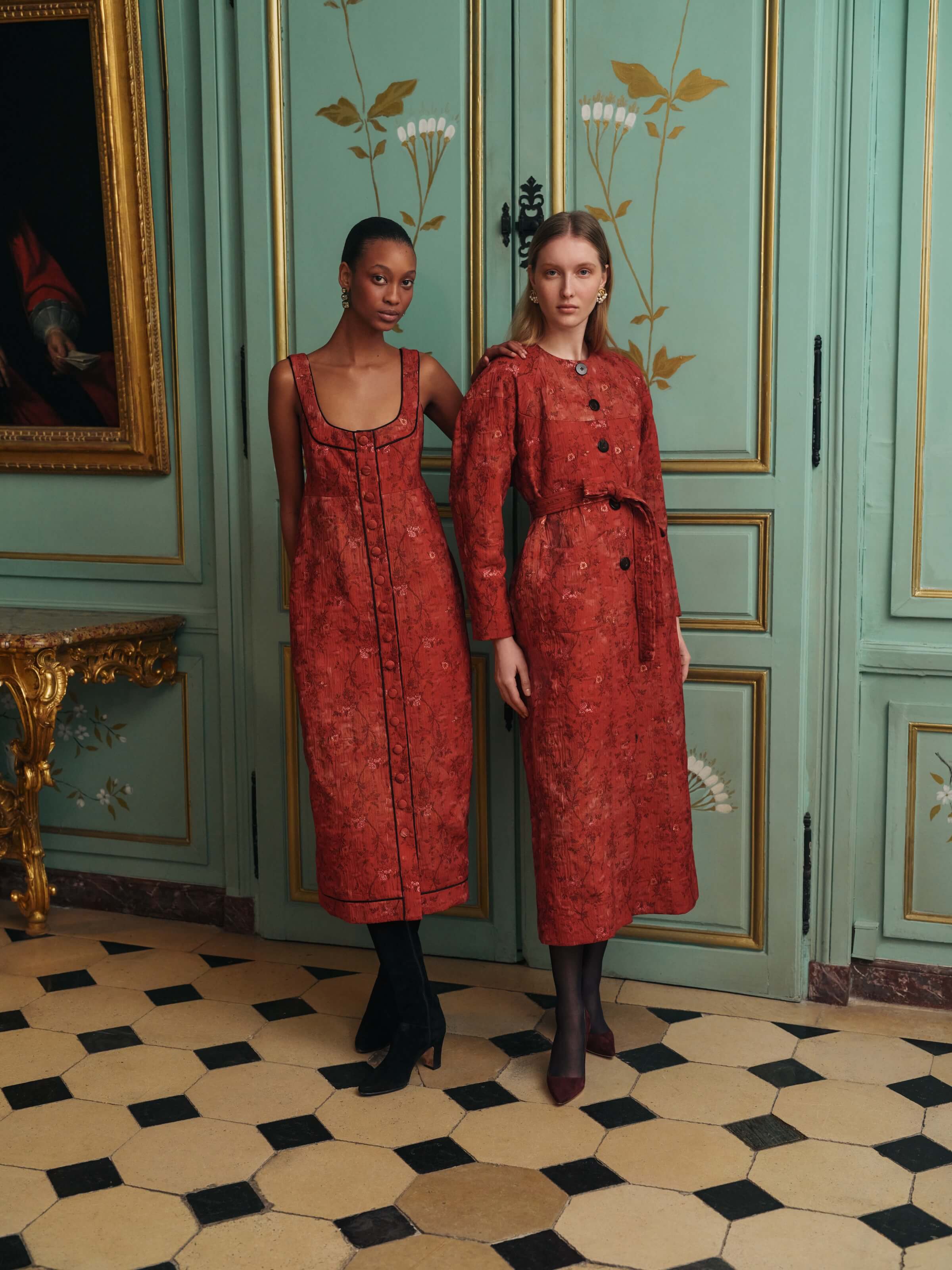 Tilda Brocade Rounded Sleeve Coat