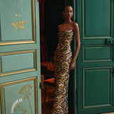 Odessa Metallic Jacquard Gown