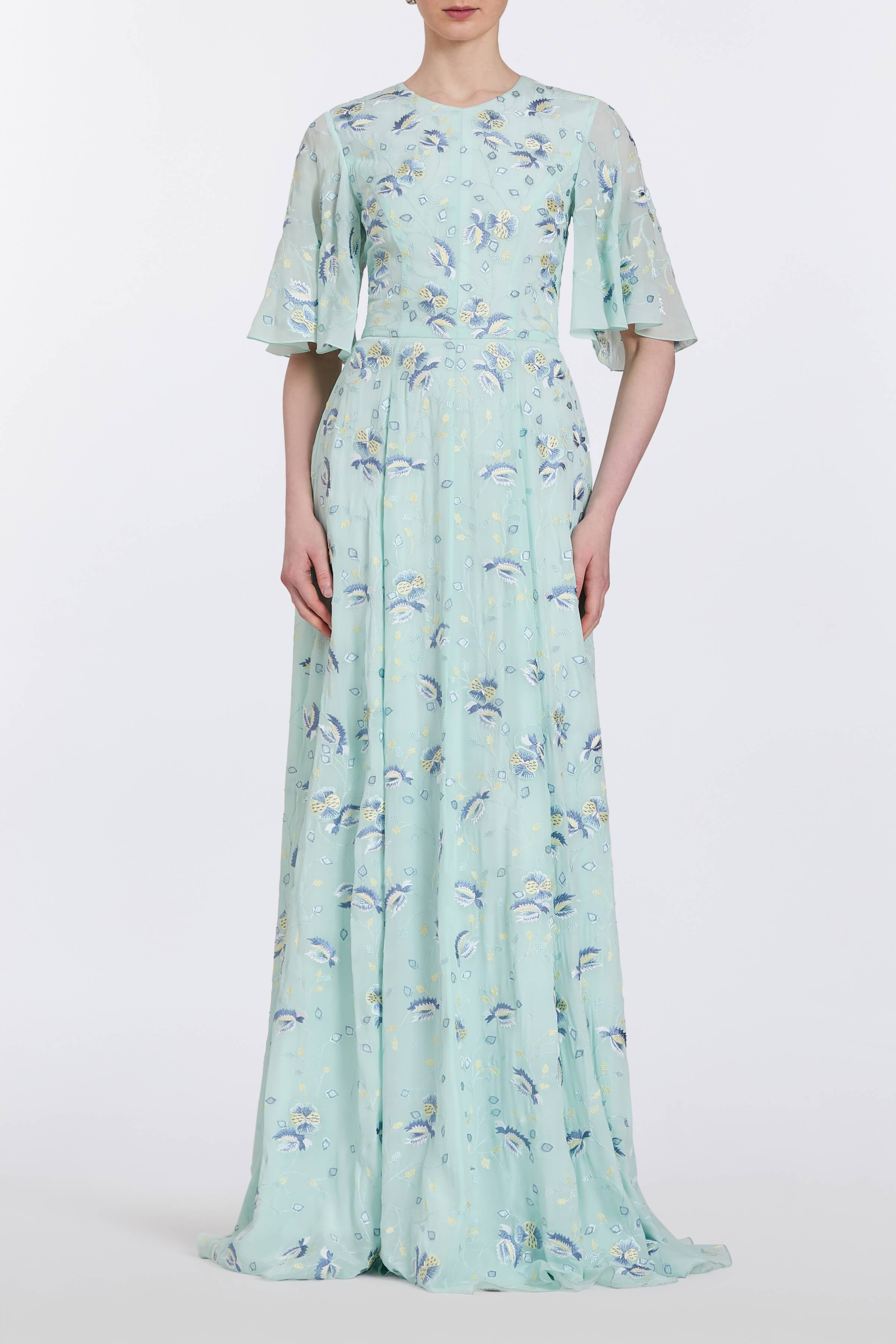 Charlotte Pansy Flutter Sleeve Gown