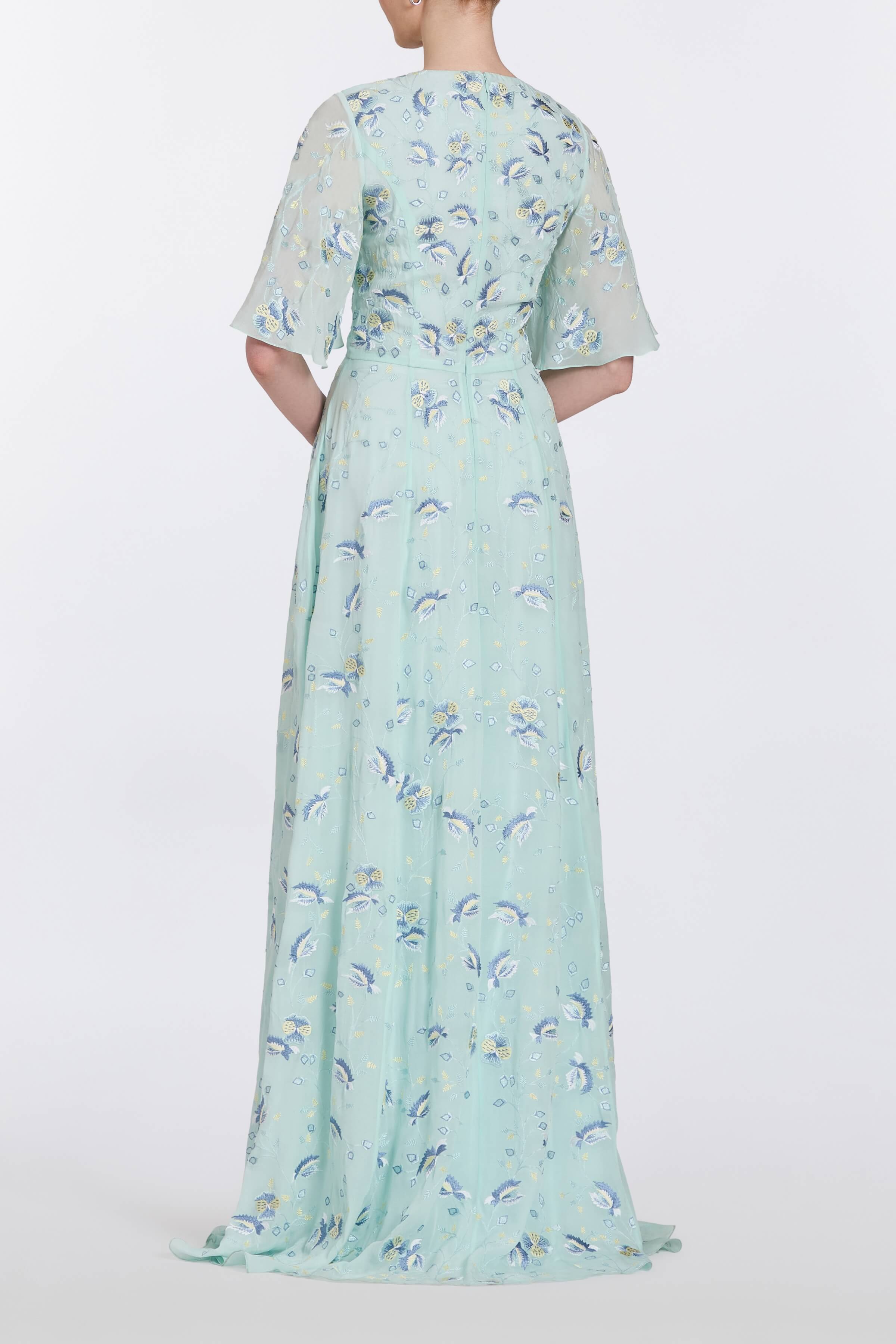 Charlotte Pansy Flutter Sleeve Gown