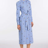 Gazania Sequin Embroidery Shirt Dress