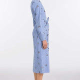 Gazania Sequin Embroidery Shirt Dress