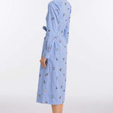 Gazania Sequin Embroidery Shirt Dress