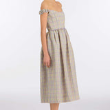 Ginger Pastel Plaid Midi Dress