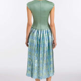 Aloe Gingham Sequin Drop Waist Dress