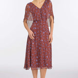 Marina Maroon Midi Dress