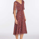 Marina Maroon Midi Dress