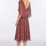 Marina Maroon Midi Dress