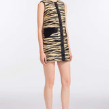 Pearsei Zebra-Striped Mini Dress