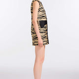 Pearsei Zebra-Striped Mini Dress