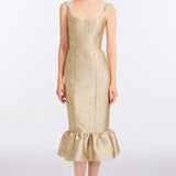 Ginevra Silver Midi Dress