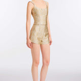 Maisie Silver Corset Top