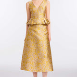 Pia Gold Midi Skirt