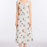 Coquette Sequined Cotton Midi Dress