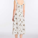 Coquette Sequined Cotton Midi Dress