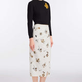 Savannah Sequined Cotton Wrap Skirt
