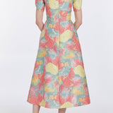 Astrid Sherbet Brocade Midi Dress