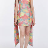 Gita Sherbet Brocade Mini Dress
