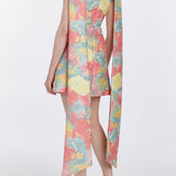 Gita Sherbet Brocade Mini Dress
