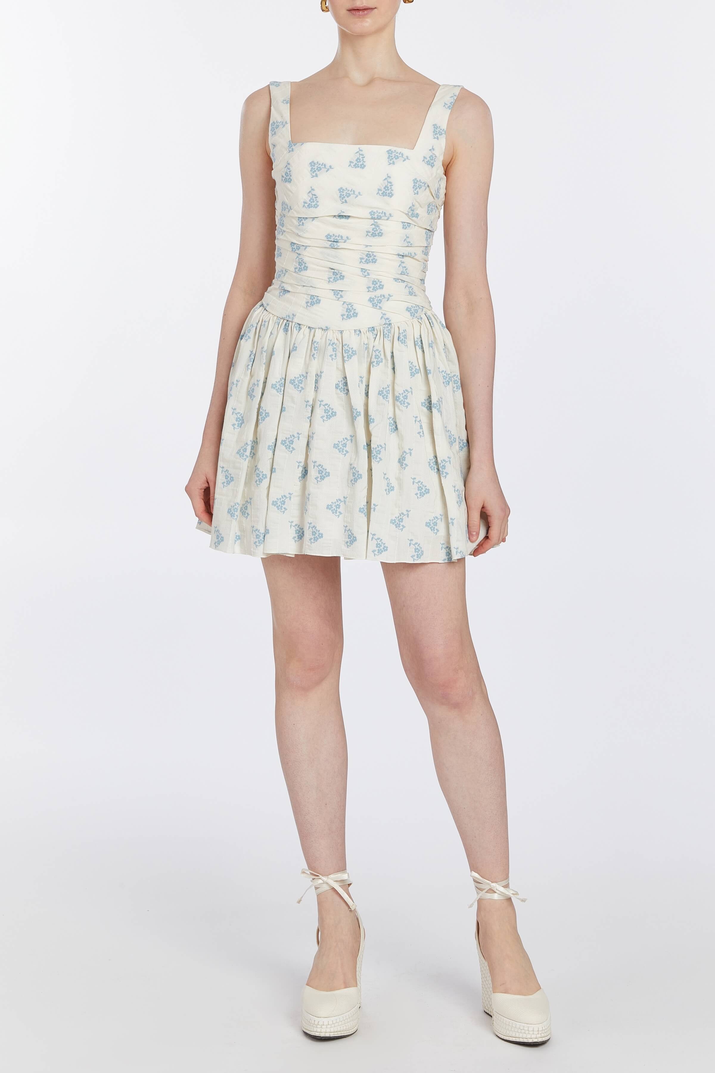 Daphne Floral Cotton Mini Dress