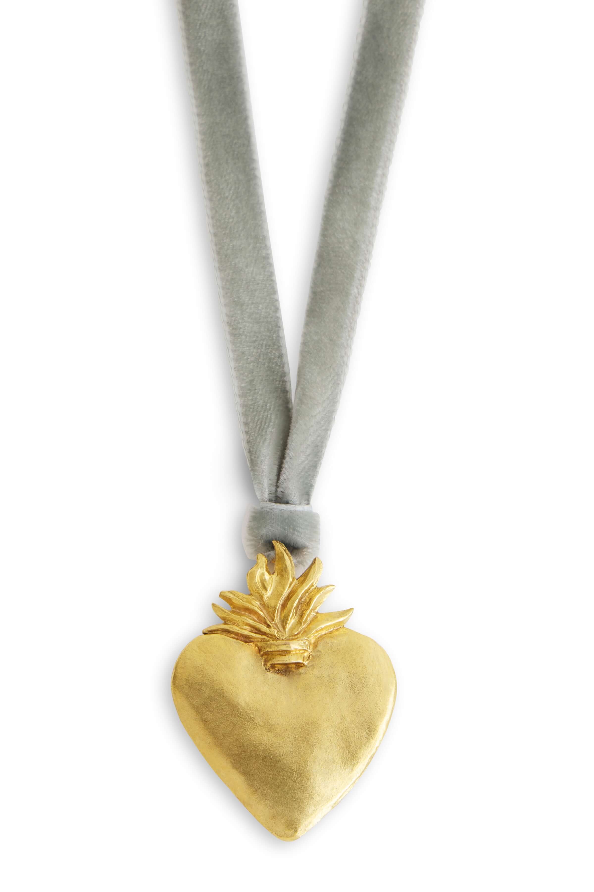 Amore Sacro Sacred Heart Small Choker Pendant