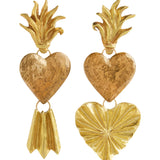 Amore Sacro Raw Bronze Sacred Heart Earring