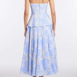 Soleil Floral Embroidered Midi Skirt