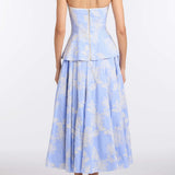 Soleil Floral Embroidered Midi Skirt