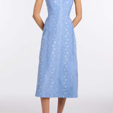 Rosalina Wedgwood Floral Taffeta Dress