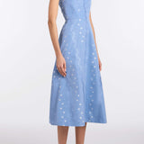 Rosalina Wedgwood Floral Taffeta Dress