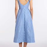 Rosalina Wedgwood Floral Taffeta Dress