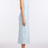 Giulia Cornflower and Mint Brocade Dress