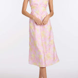 Carmen Floral Satin Dress