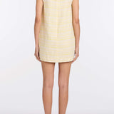 Daisy Lemon Textured Stripe Mini Dress