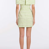 Alice Lime Textured Stripe Dress