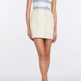 Hattie Ivory Stripe Taffeta Mini Dress